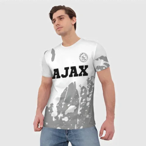 Футболка Ajax sport на светлом фоне посередине-0