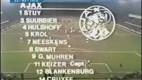Arsenal - Ajax 0-1 (Coppa dei Campioni / European Cup 1971-72, Quarter-finals)