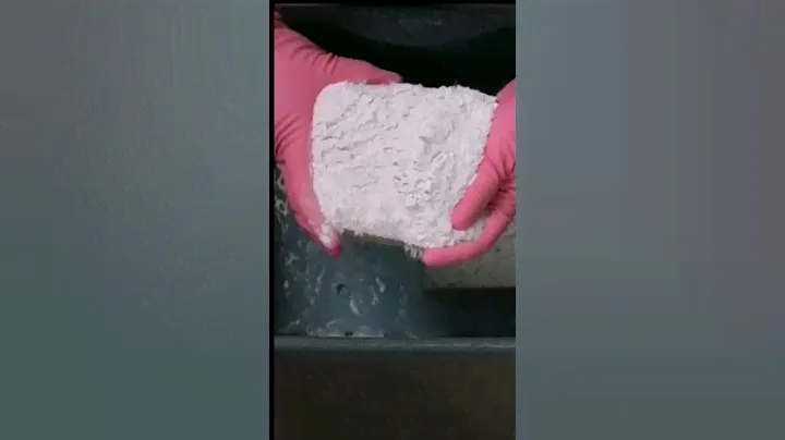 Ajax Powder+Ajax Lavender💜.Paste making. #sponge #spongesqueezing #satisfying #asmrsponge #asmr