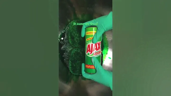 Green Ajax (sneak peek) #cleaningpaste #spongesqueezing #asmrvideo