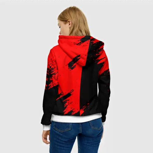 Толстовка Ajax sport color red Женская 3D-3