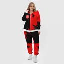 Спортивный костюм Ajax sport color red Женский На молнии 3D