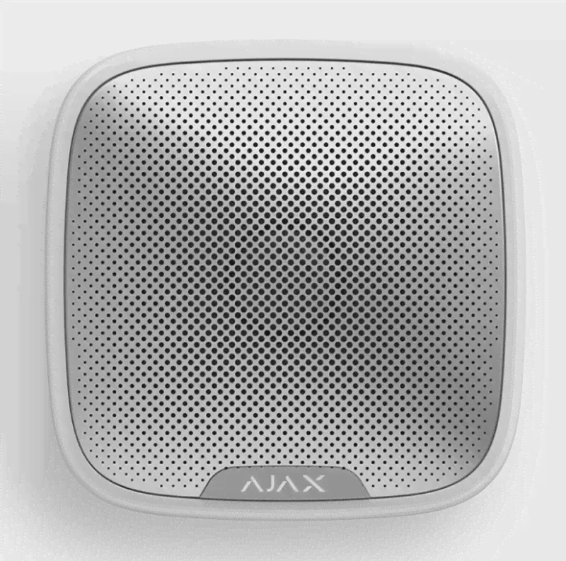 AJAX StreetSiren White (Беспроводная уличная сирена, белая)-0