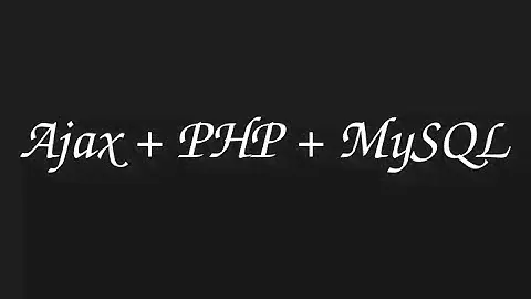 Ajax php CRUD [Create, update, delete] [1/2]