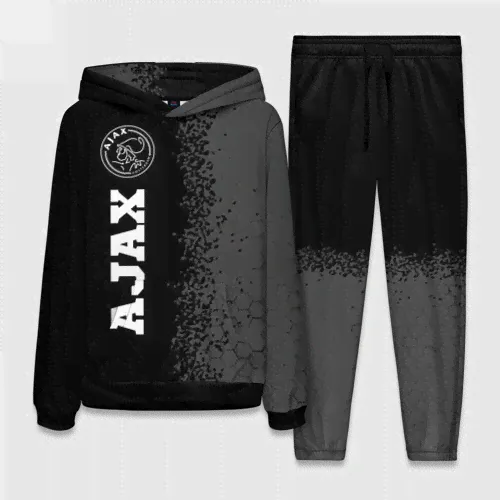 Костюм Ajax sport на темном фоне по-вертикали Женский Толстовка и штаны 3D-3