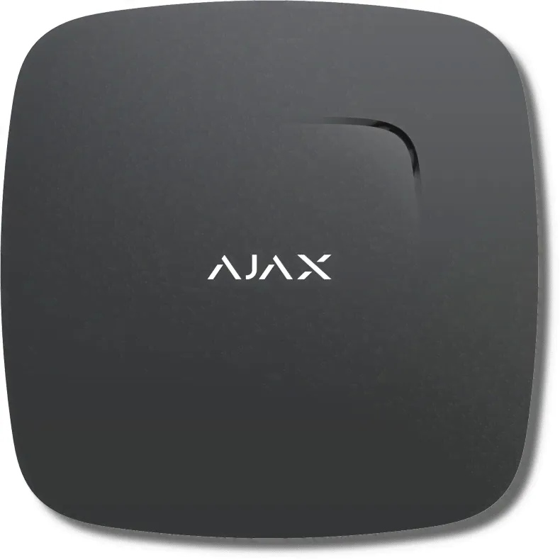 Ajax FireProtect (black): Извещатель пожарный дымо-тепловой радиоканальный с встроенной сиреной