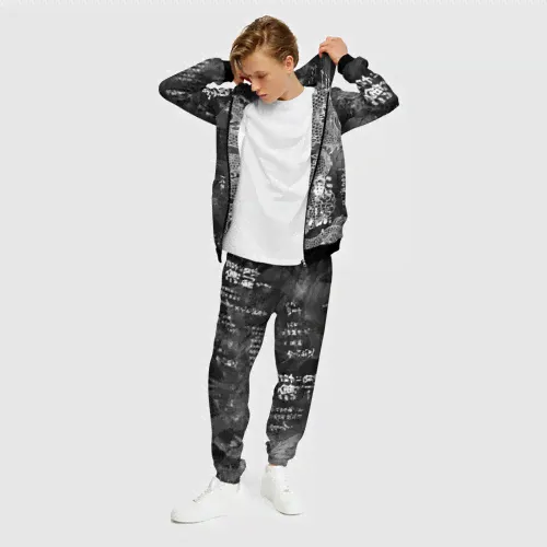 Спортивный костюм Ajax sport color red Мужской На молнии 3D-2