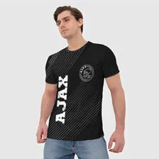 Футболка Ajax sport на темном фоне: надпись, символ