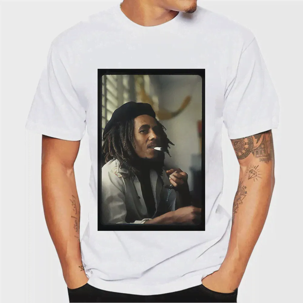 🛍 Футболка Ajax Bob Marley Мужская, модная рубашка, смешная одежда, повседневная футболка в эстетике футбола, Топ в стиле Харадзюку, уличная одежда-3