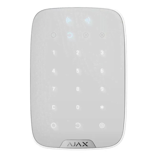 Ajax KeyPad Plus Белый Беспроводная сенсорная клавиатура Ajax
