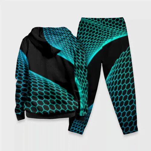 Спортивный костюм Ajax football net Детский На молнии 3D-4