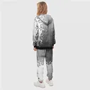 Костюм Ajax - grey gradient по-вертикали Женский Толстовка и штаны 3D