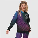 Костюм Ajax футбольная сетка Женский Толстовка и штаны 3D