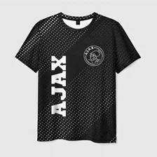 Футболка Ajax sport на темном фоне: надпись, символ