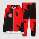 Спортивный костюм Ajax sport color red Женский На молнии 3D