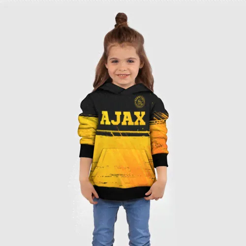 Толстовка Ajax - gold gradient посередине Детская 3D