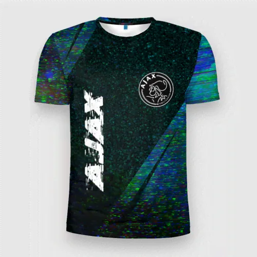 Футболка Ajax glitch blue-3
