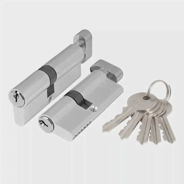 Цилиндровый Ajax (Аякс) механизм (AZ102/90) AZ1002Knob90 (40+10+40) CP хром