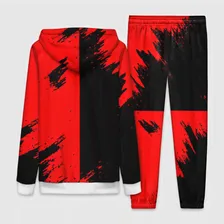 Спортивный костюм Ajax sport color red Женский На молнии 3D