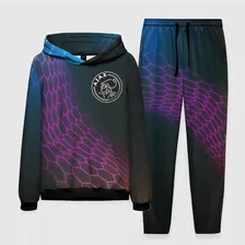 Костюм Ajax футбольная сетка Мужской Толстовка и штаны 3D