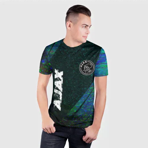 Футболка Ajax glitch blue-2