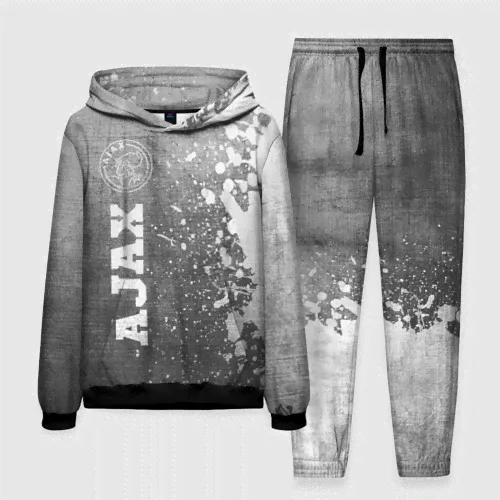 Костюм Ajax - grey gradient по-вертикали Мужской Толстовка и штаны 3D-0