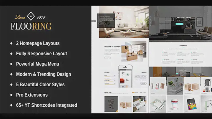 Flooring - An Ideal Responsive Joomla Template For Interior Stores | Themeforest Website Templates