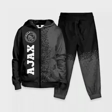 Спортивный костюм Ajax sport на темном фоне по-вертикали Детский На молнии 3D