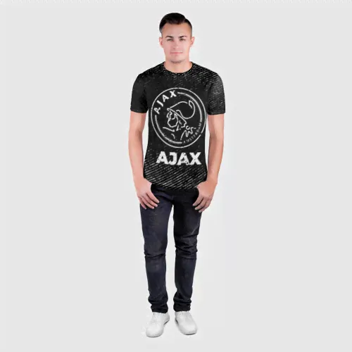 Футболка Ajax с потертостями на темном фоне-3