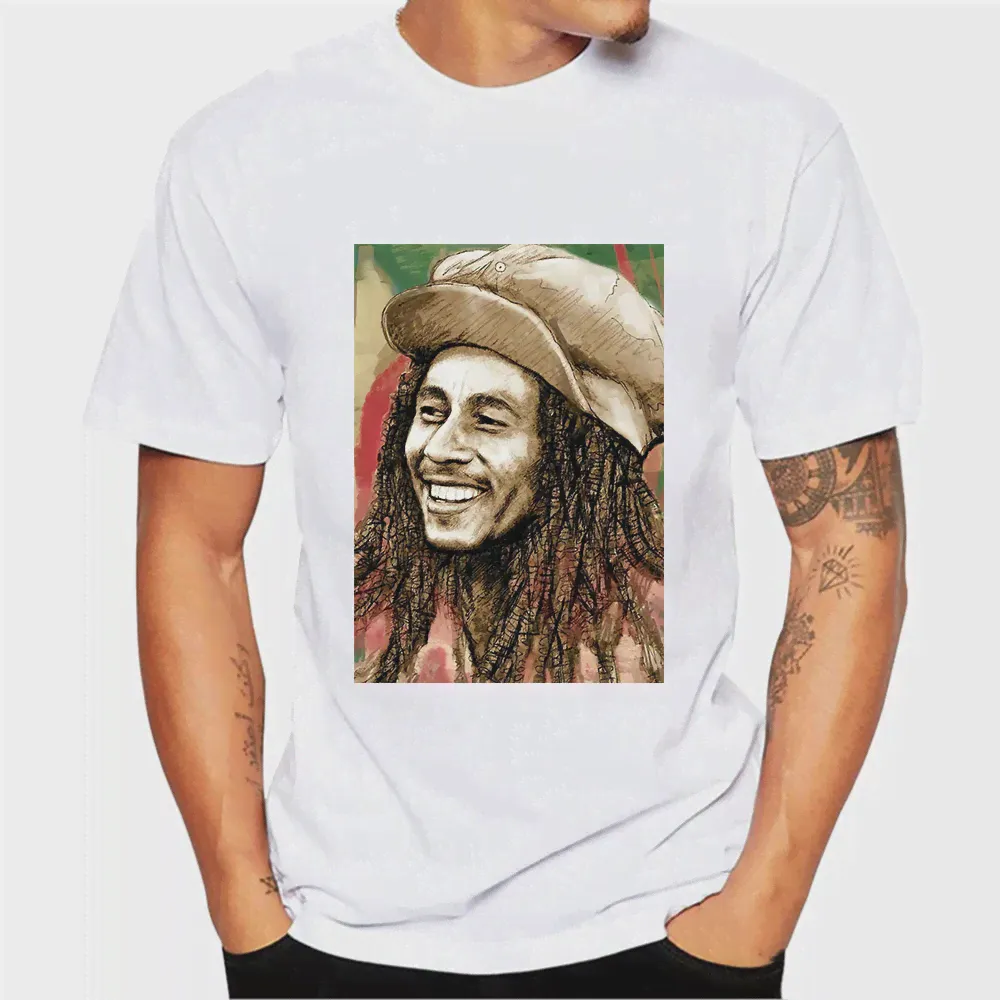 🛍 Футболка Ajax Bob Marley Мужская, модная рубашка, смешная одежда, повседневная футболка в эстетике футбола, Топ в стиле Харадзюку, уличная одежда-4