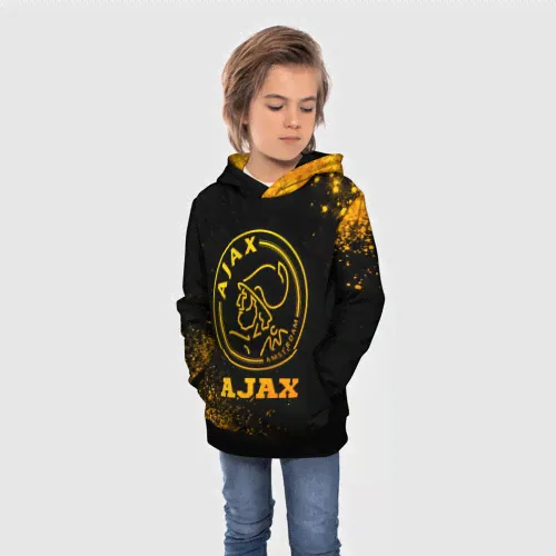 Толстовка Ajax - gold gradient Детская 3D