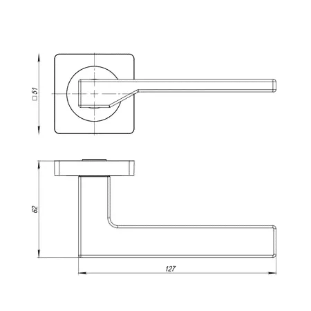 Ручка Ajax (Аякс) раздельная LEVEL JK BL-24 черный-2