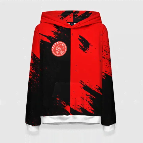 Толстовка Ajax sport color red Женская 3D-1