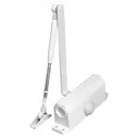 Доводчик дверной DCTR 50-100 WH (белый) HO (hold open) AJAX