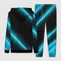 Спортивный костюм Ajax неоновые лампы Женский На молнии 3D