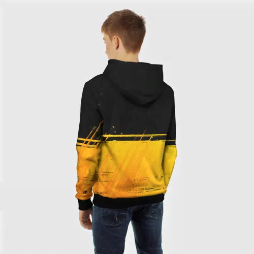 Толстовка Ajax - gold gradient посередине Детская 3D-4