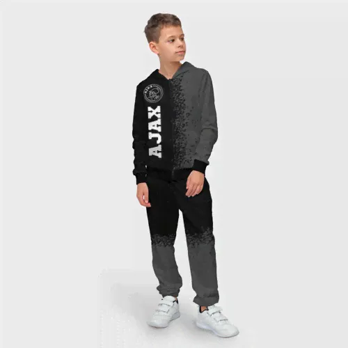 Спортивный костюм Ajax sport на темном фоне по-вертикали Детский На молнии 3D-2