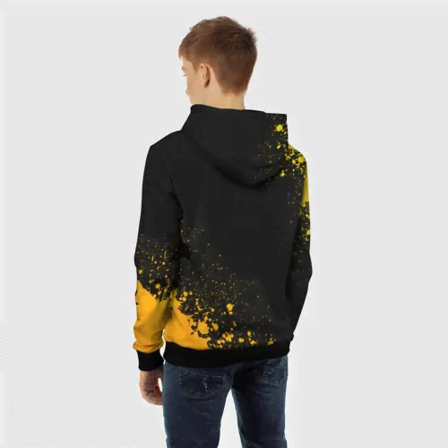 Толстовка Ajax - gold gradient вертикально Детская 3D-4