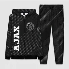 Спортивный костюм Ajax sport на темном фоне: надпись, символ