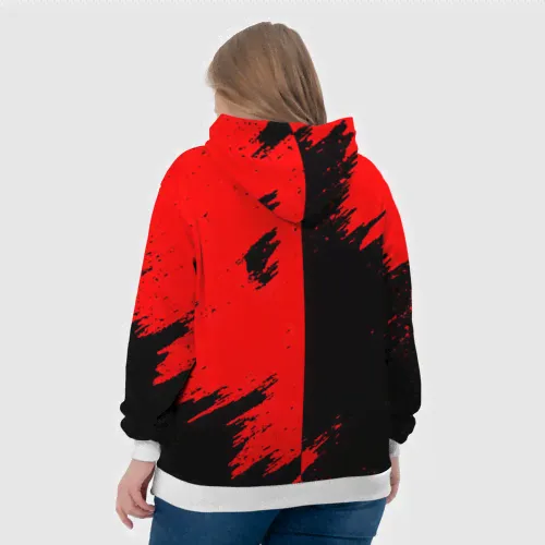 Толстовка Ajax sport color red Женская 3D-2