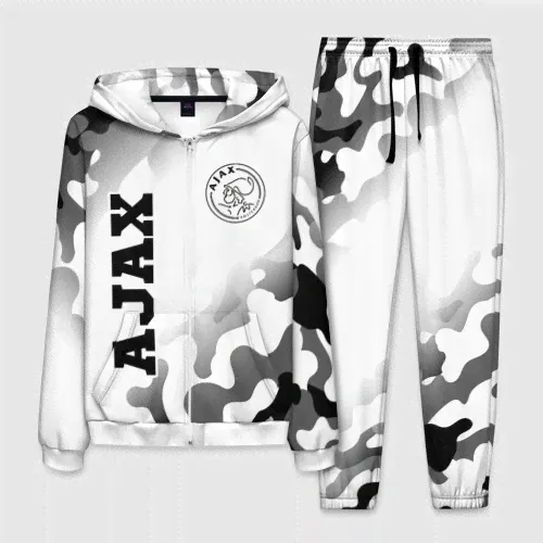 Спортивный костюм Ajax sport на светлом фоне вертикально Мужской На молнии 3D-1