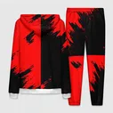 Спортивный костюм Ajax sport color red Мужской На молнии 3D