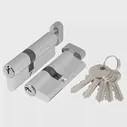 Цилиндровый механизм (личинка замка) Ajax (Аякс) AX102 / 80 mm (30 + 10 + 40) CP хром